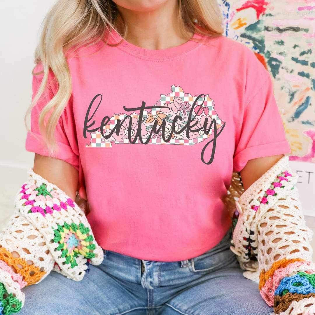 Kentucky floral print 25088 DTF transfer