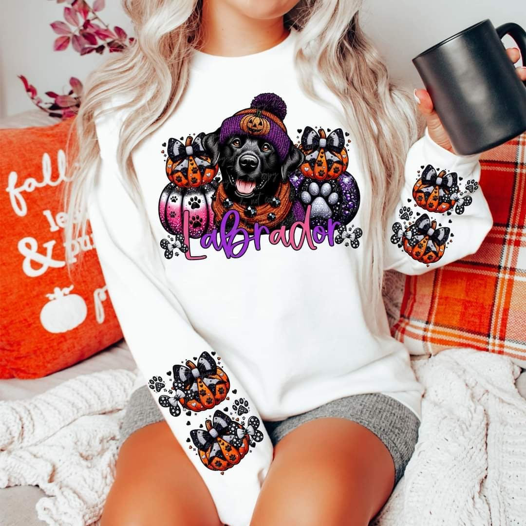 Labrador Halloween dog FRONT ONLY (VIRGO) 53796 DTF transfer