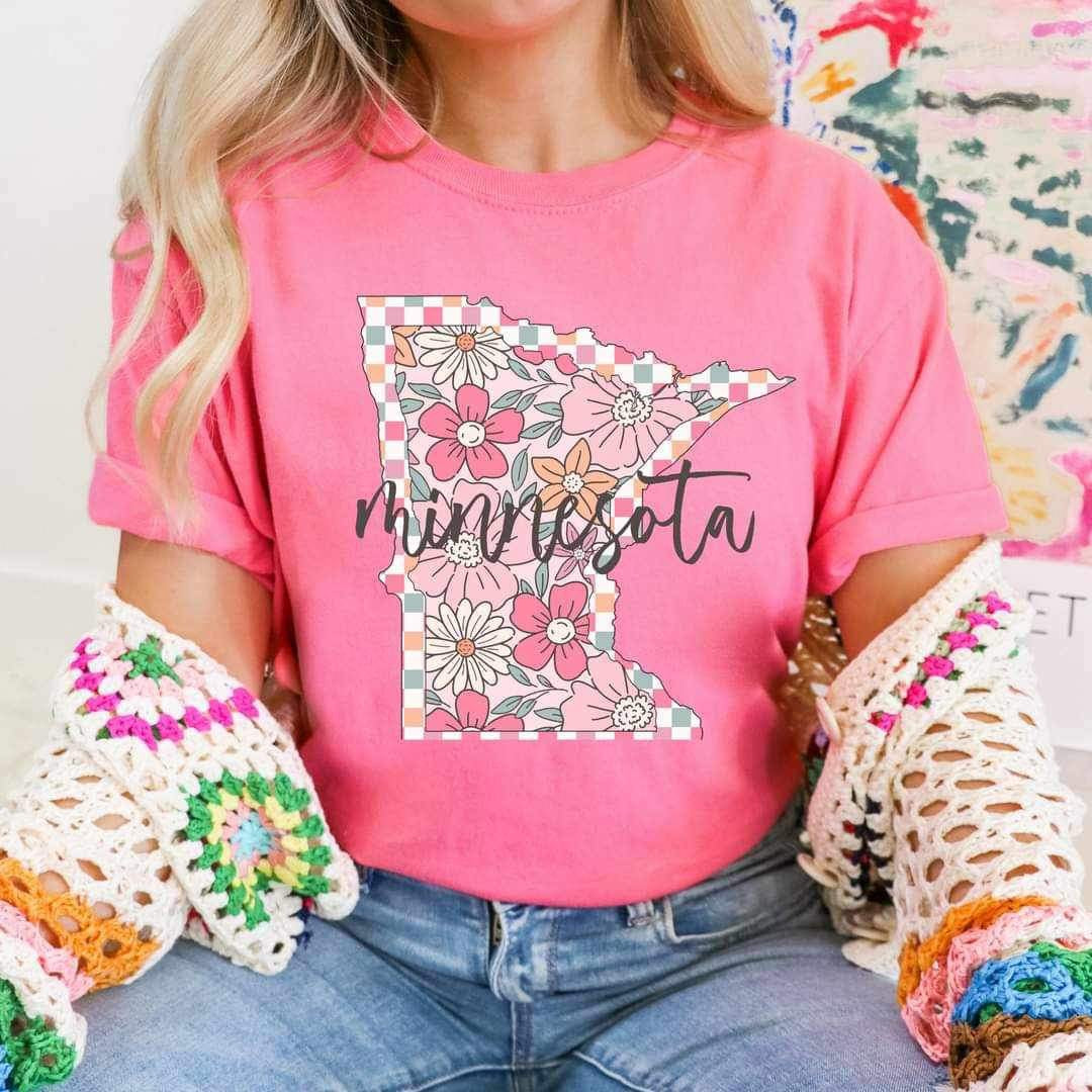 Minnesota floral print 25085 DTF transfer