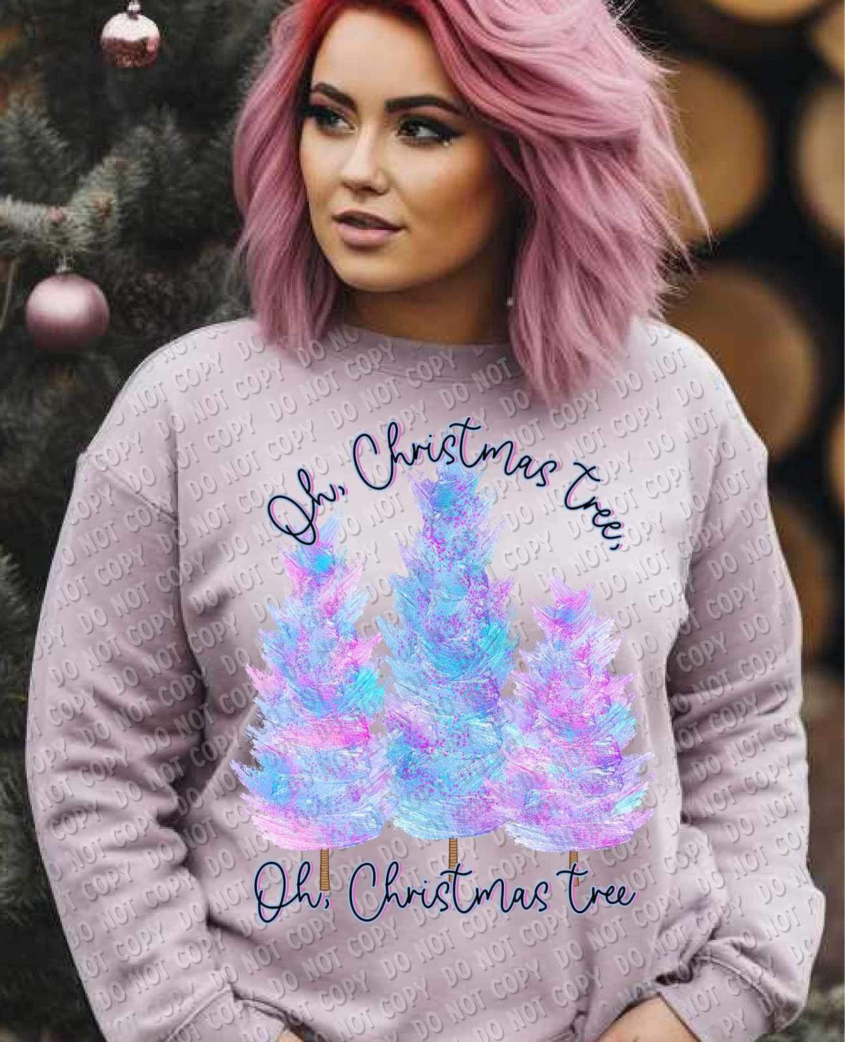 Oh Christmas tree oh Christmas tree (multi color trees) 15109 DTF Transfer