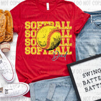 Softball dad stacked NO HEART (revelyou) 35016 DTF transfer