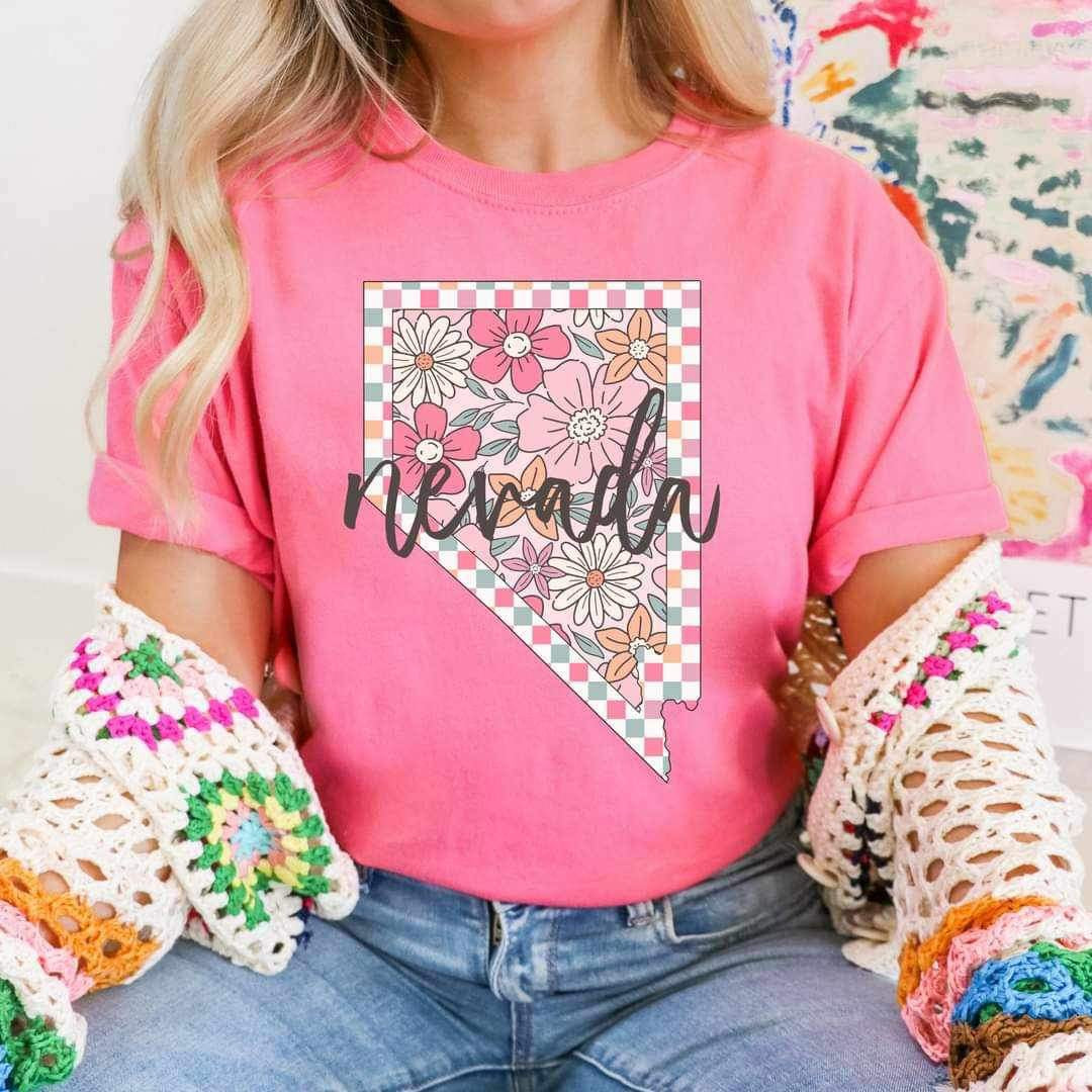 Nevada floral print 25081 DTF transfer