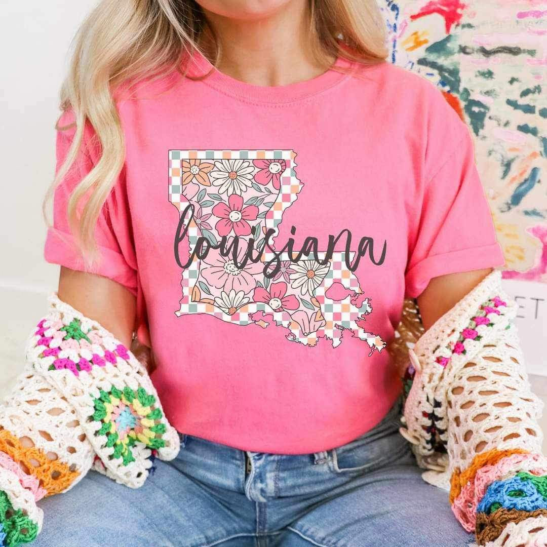 Louisiana floral print 25080 DTF transfer