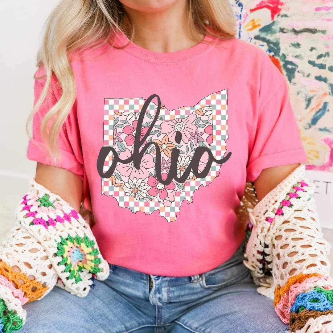 Ohio floral print 25077 DTF transfer