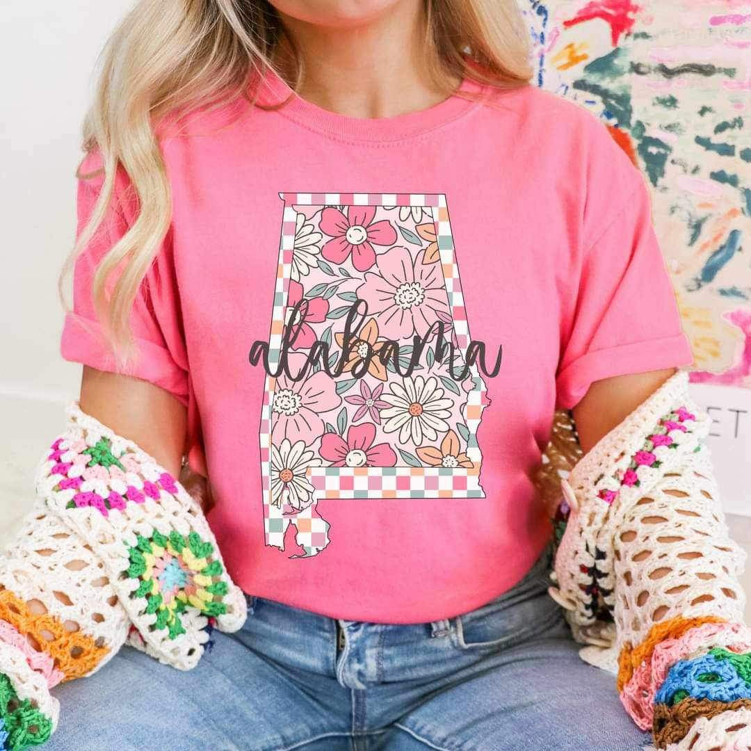 Alabama floral print 25073 DTF transfer