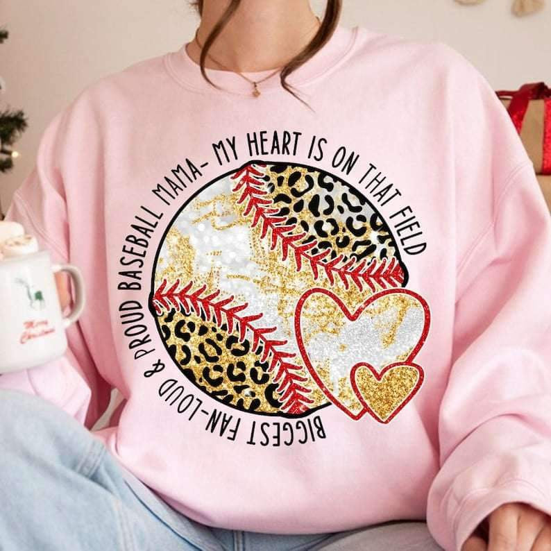 Biggest fan- loud & proud baseball mama BASEBALL 24583 DTF transfer