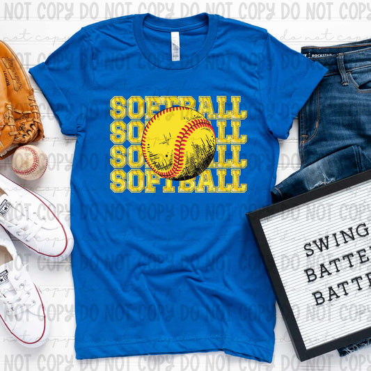 Softball stacked NO HEART (revelyou) 35015 DTF transfer