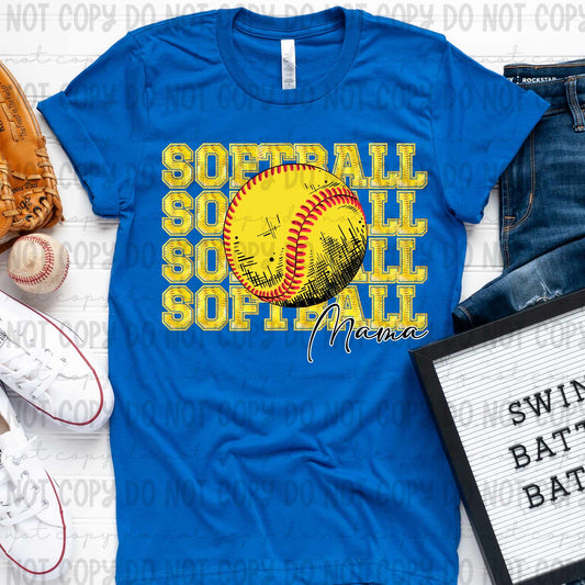 Softball mama stacked NO HEART (revelyou) 35013 DTF transfer