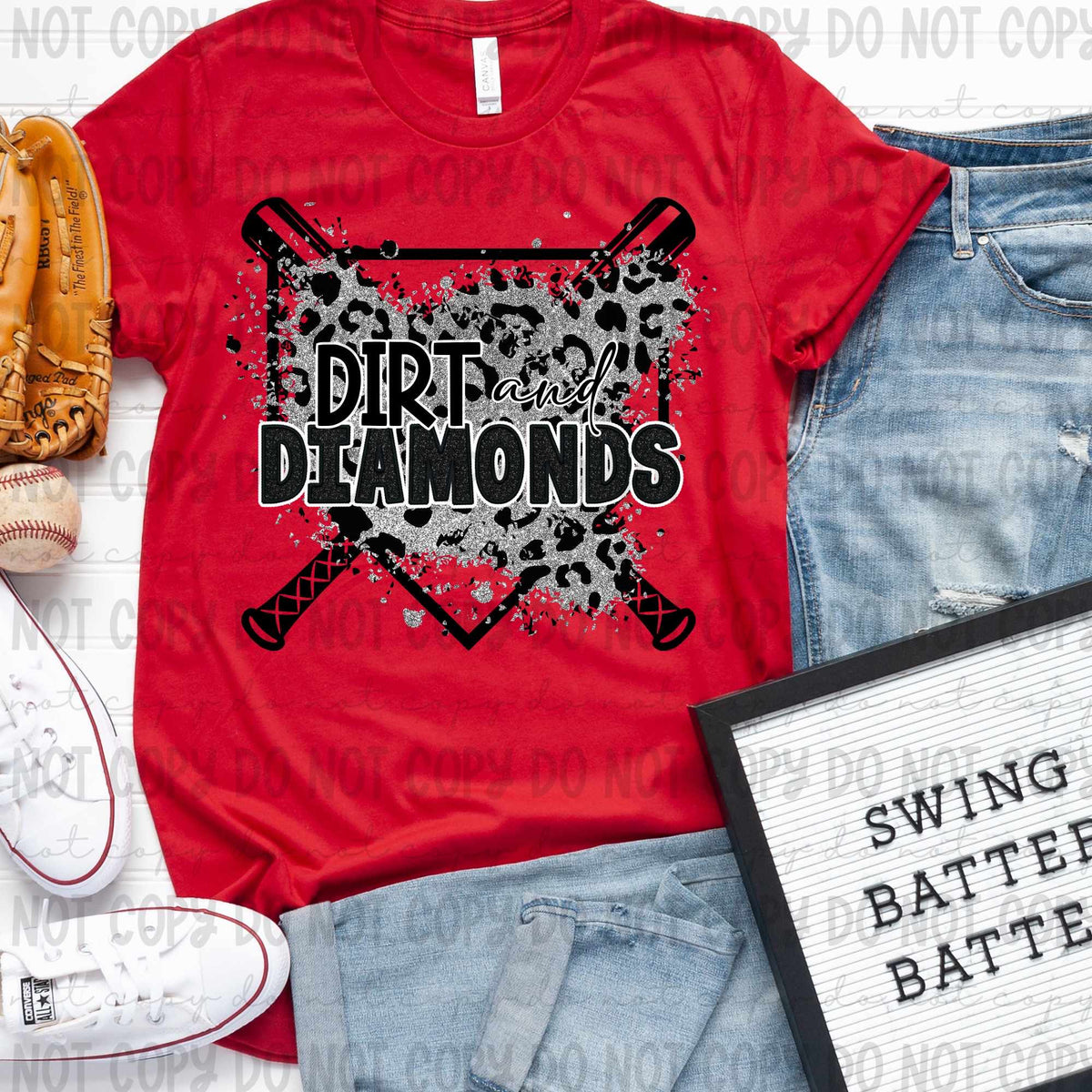 Dirt and diamonds SILVER leopard (revelyou) 35004 DTF transfer