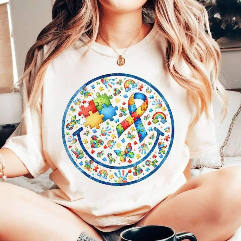 Autism smiley 25165 DTF transfer