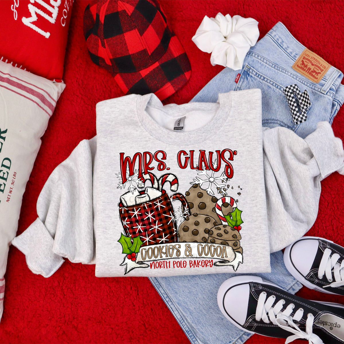 Mrs. Claus cookies & Cocoa (ABD) 67439 DTF transfer
