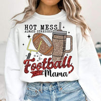Hot mess always stressed football mama 25131 DTF transfer