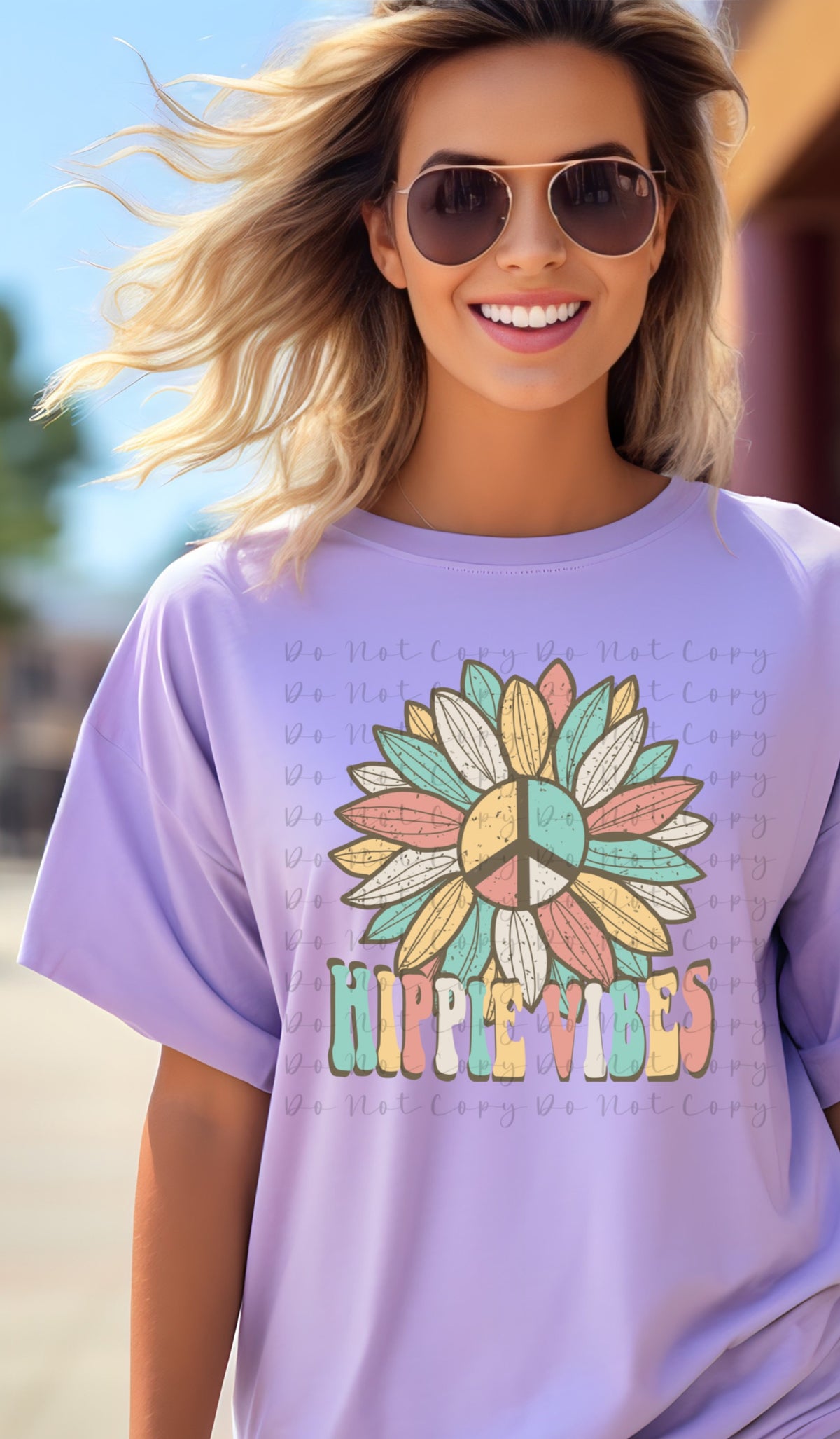 Hippie vibes sunflower 35102 DTF transfer