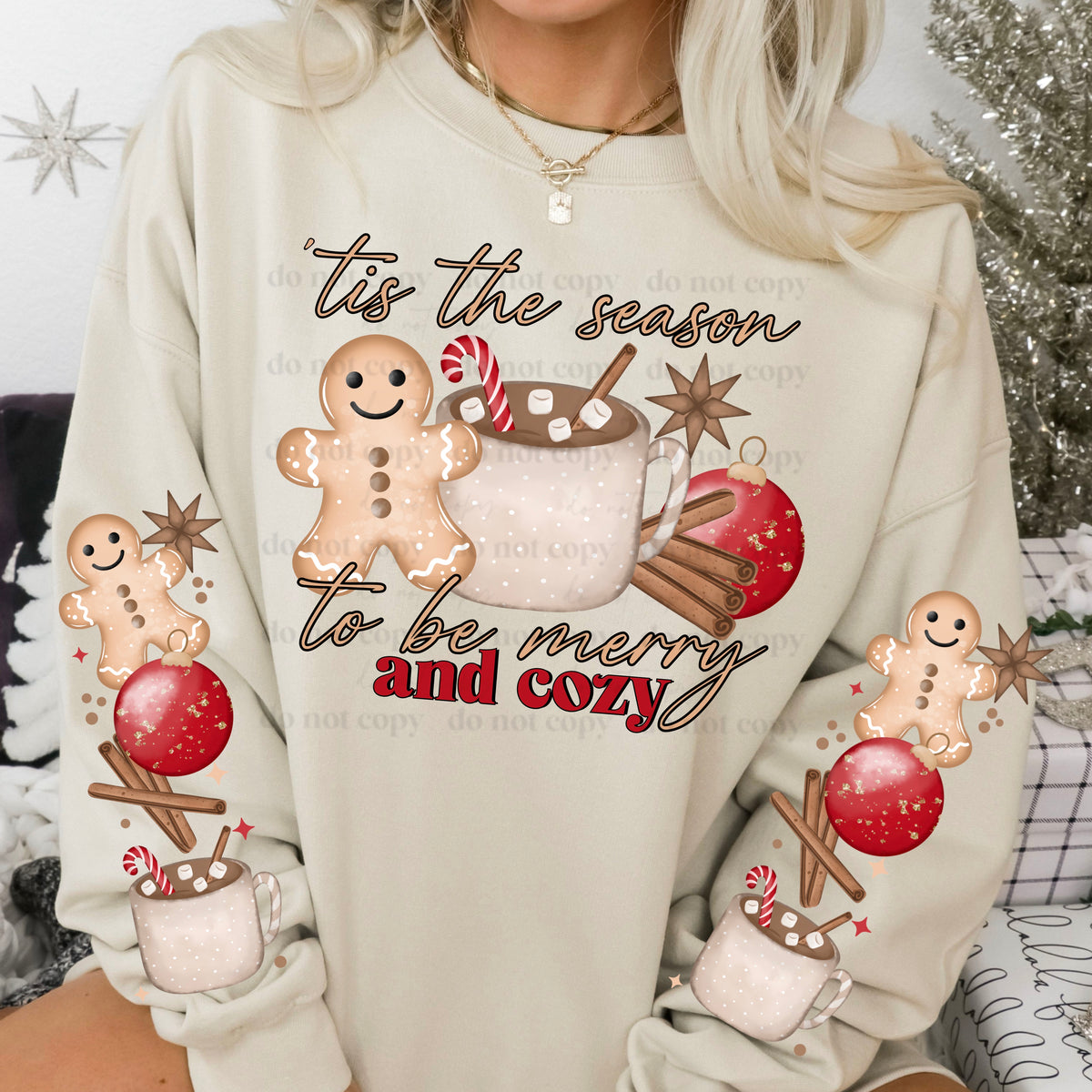 Tis the season to be merry and cozy FRONT ONLY (CSC) 67456 DTF transfer