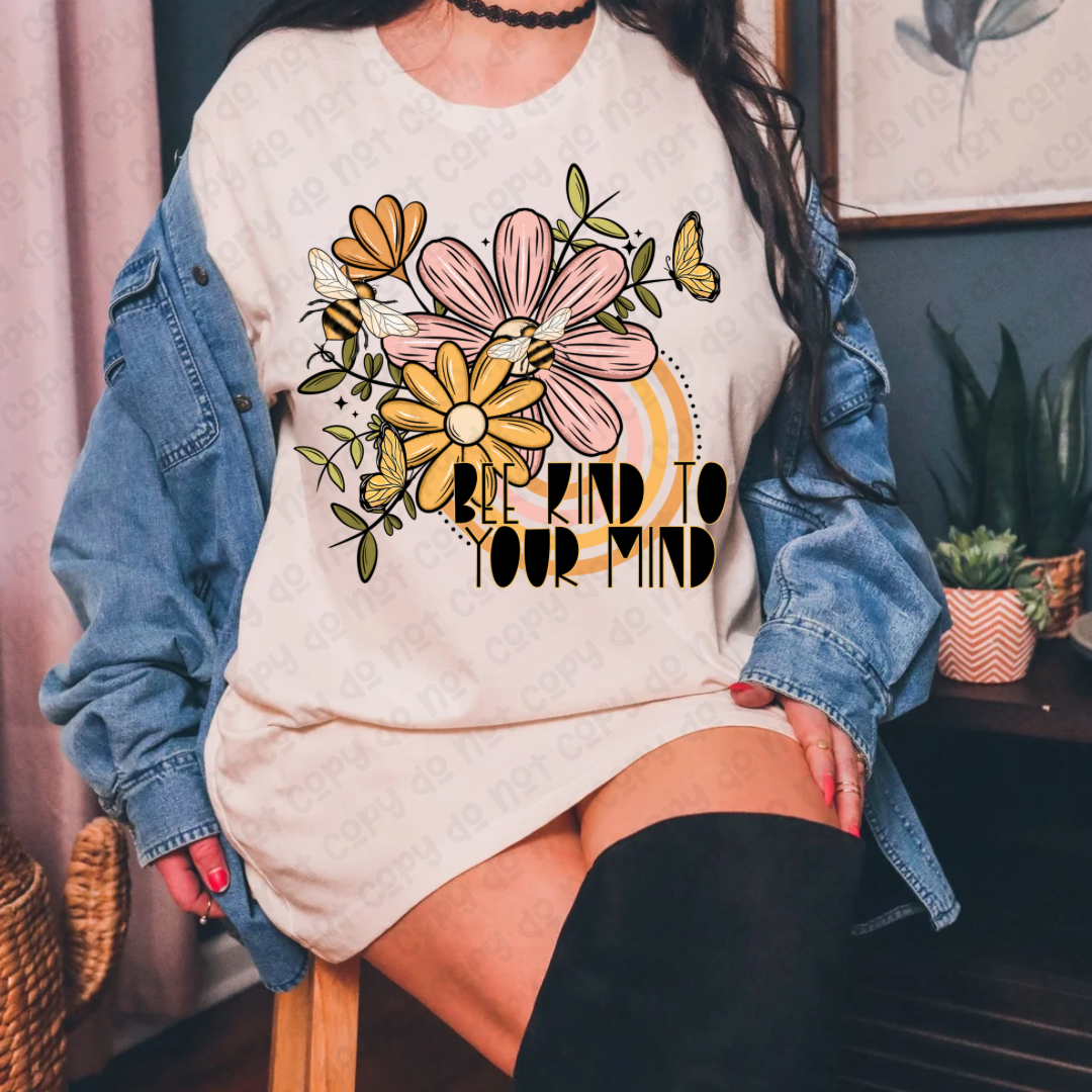 Bee kind to your mind 35095 DTF transfer