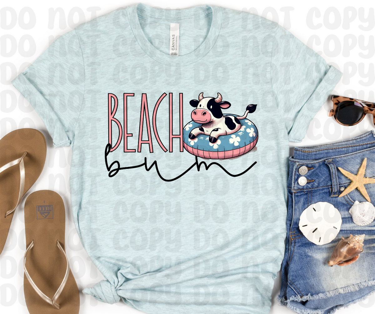 Beach bum cow 35086 DTF transfer