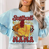 softball mama glittery ball and cup 25116 DTF transfer