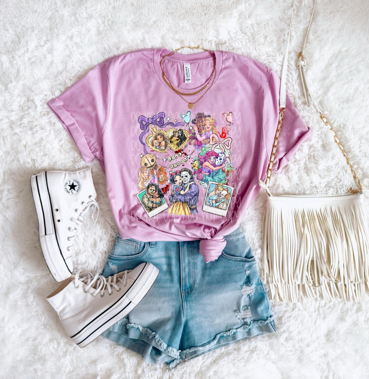 Killer Princesses frames and bows SSD DTF transfer