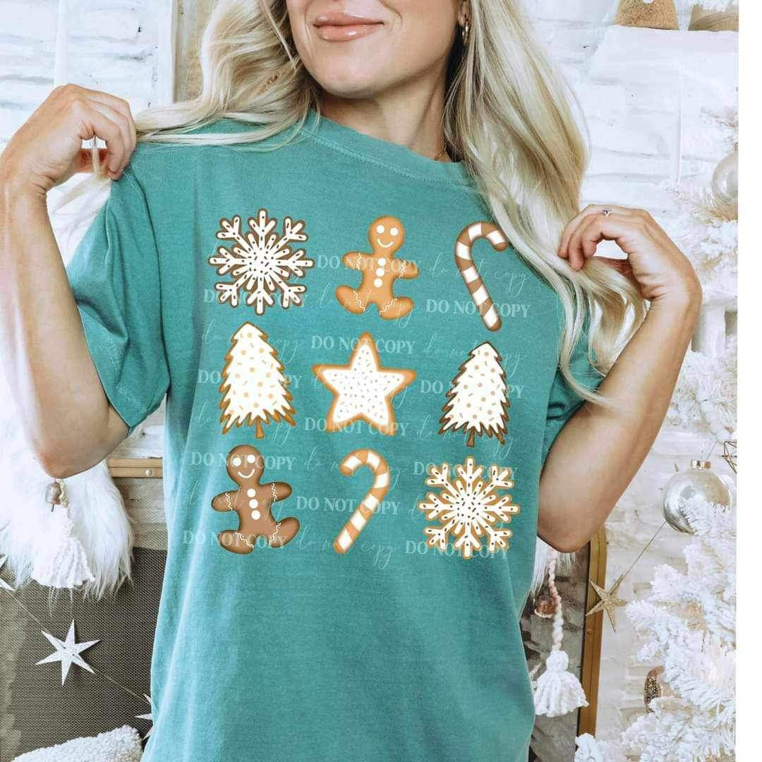 Christmas cookie collage 15220 DTF Transfer