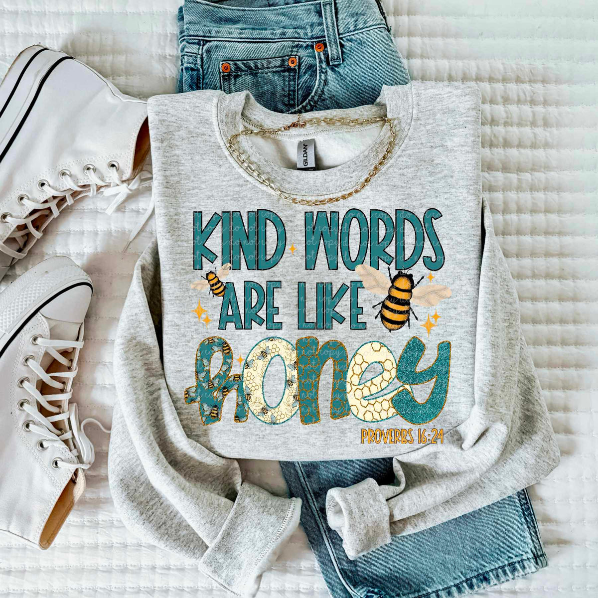 Kind words are like honey (CMLD) 84705 DTF transfer