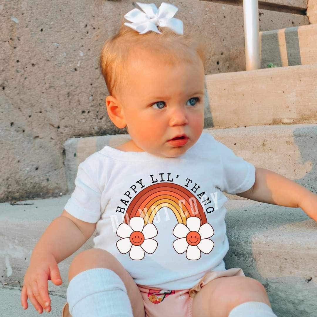 Happy lil thang rainbow (LYTTLE) 25189 DTF transfer