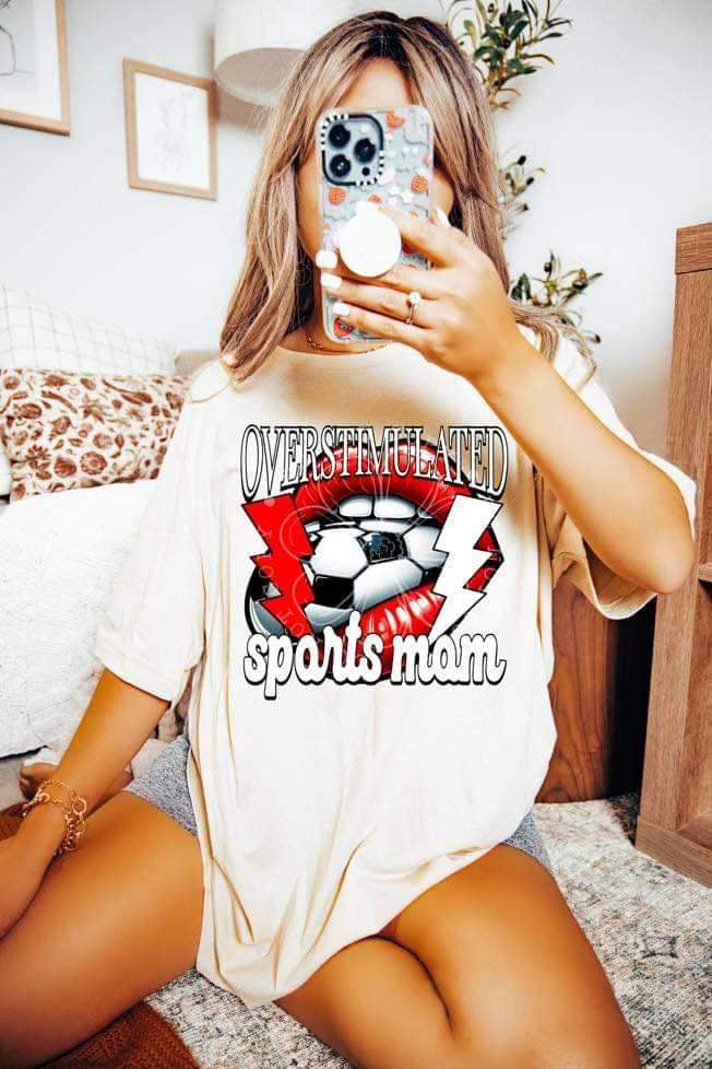 Overstimulation sports mom soccer tongue (LYTTLE) 25180 DTF transfer