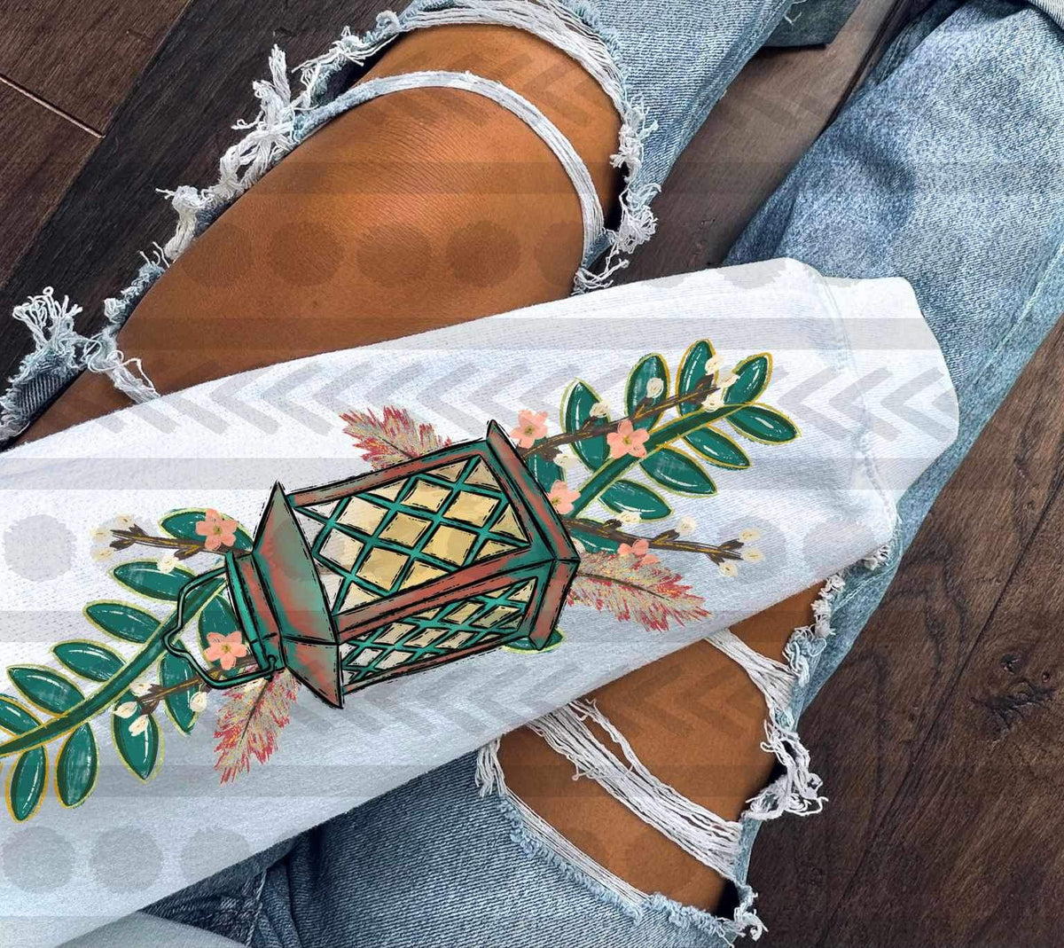 Lantern with leaves SLEEVE 15190 DTF Transfer