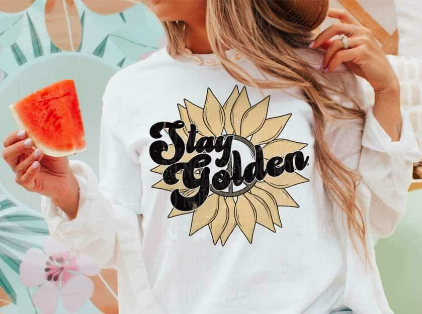 Stay golden sunflower (MMD) 25226 DTF transfer