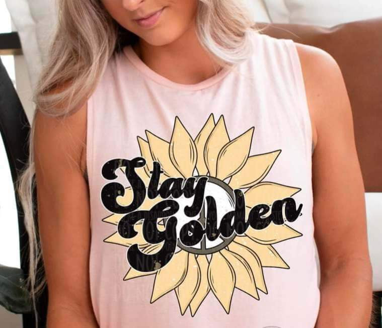 Stay golden sunflower (MMD) 25226 DTF transfer