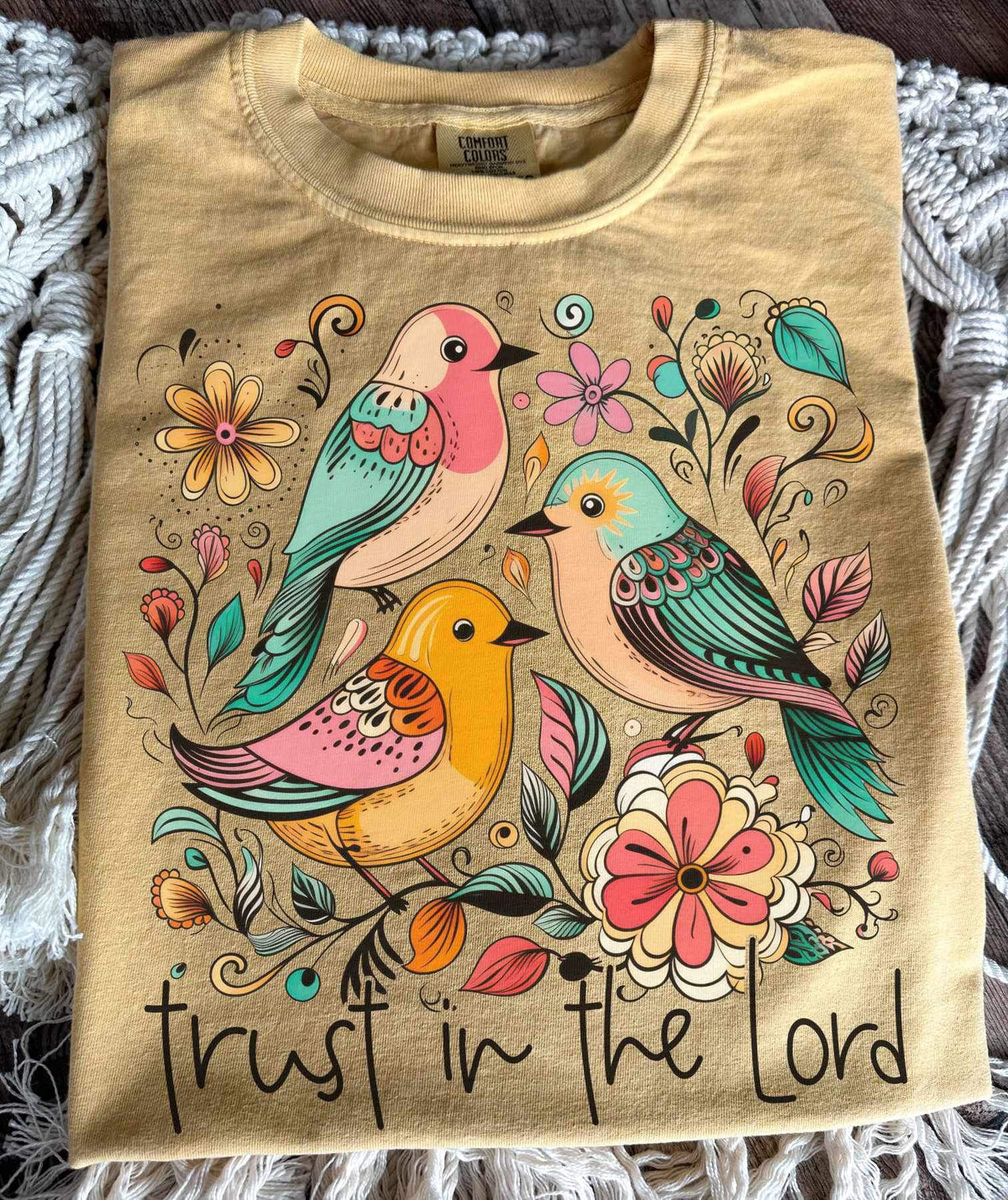 Trust in the lord (birds and flowers) 15154 DTF Transfer