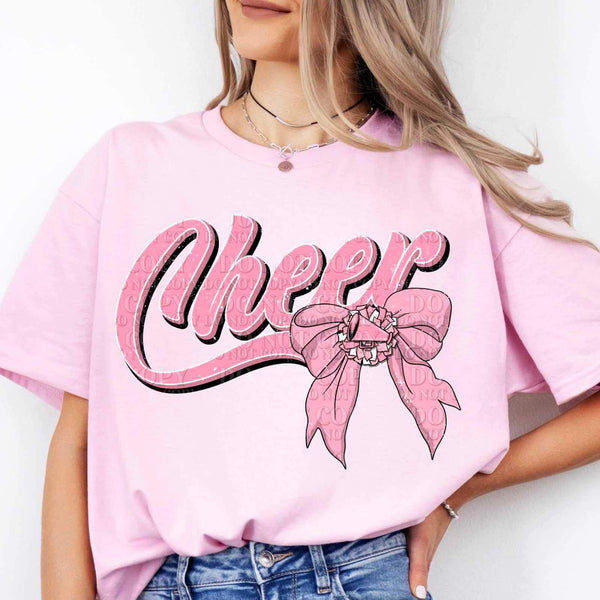 Cheer pink font coquette (AG) 25272 DTF transfer