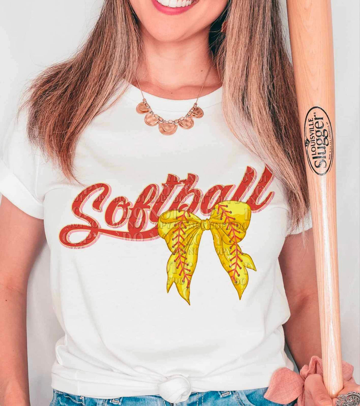 Softball red font coquette (AG) 25271 DTF transfer