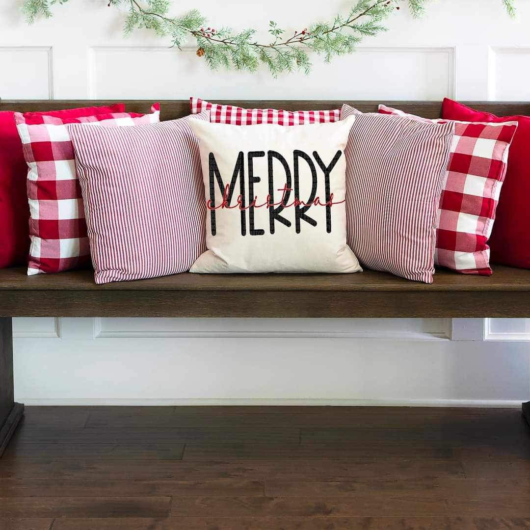 Merry Christmas (black and red font) 15338 DTF Transfer
