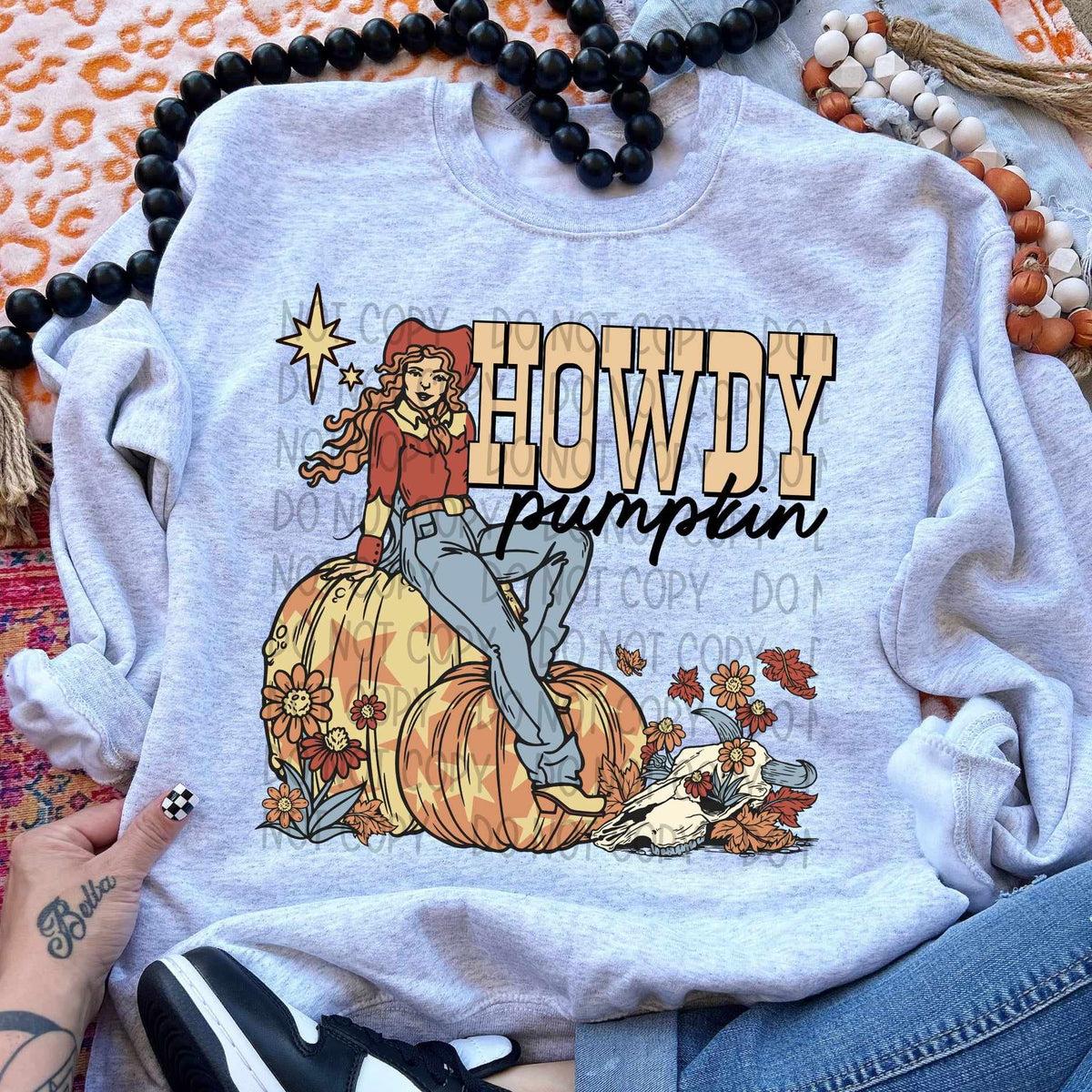 Howdy pumpkin woman (SW) 53954 DTF transfer