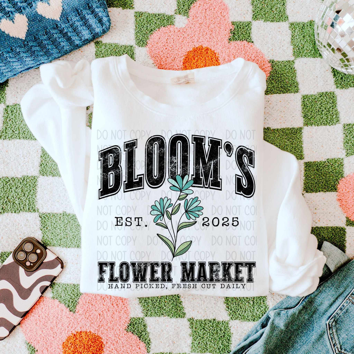 Blooms flower market (SWD) 84840 DTF transfer