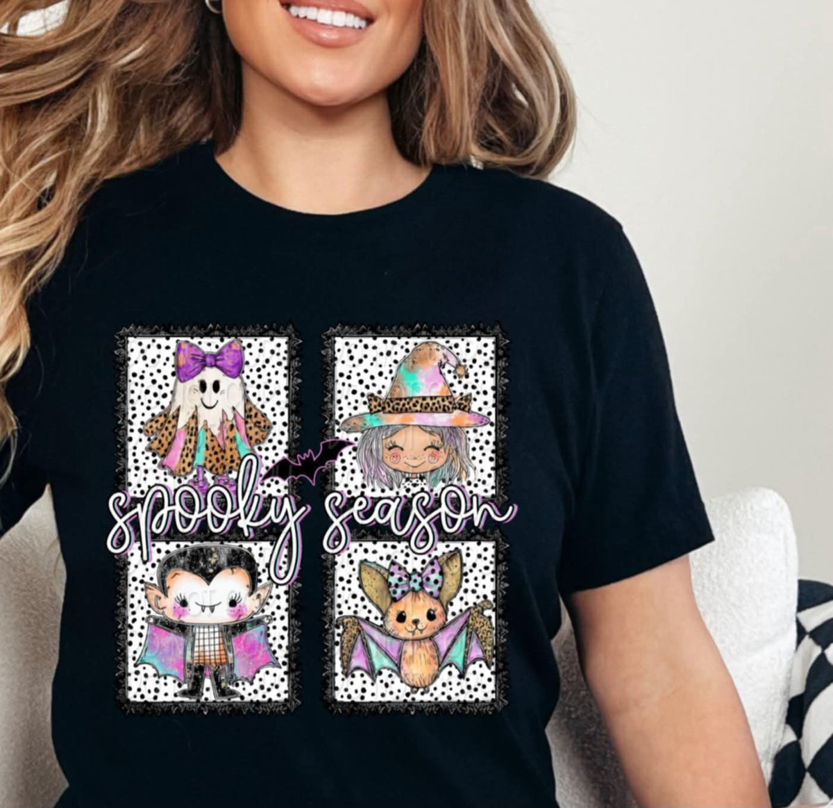 Spooky Season Polka Dot Stamps DWS DTF transfer