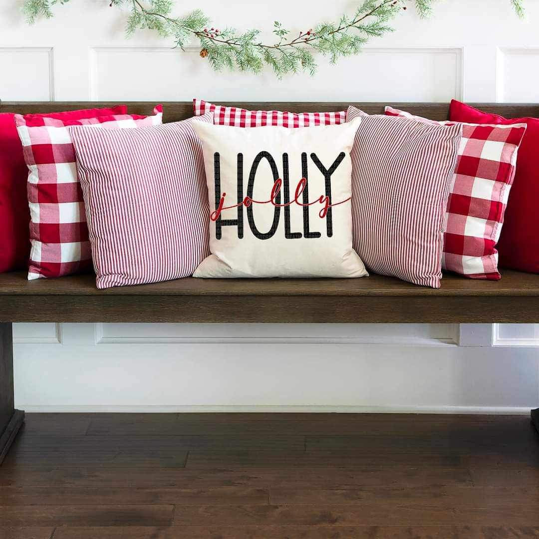 Holly jolly (black and red font) 15335 DTF Transfer