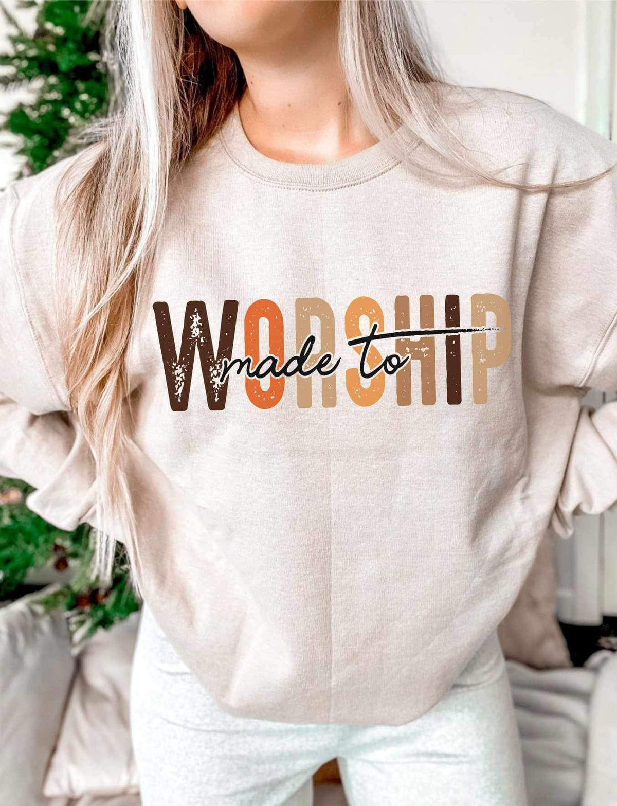 Made to worship (multi color font) 15332 DTF Transfer