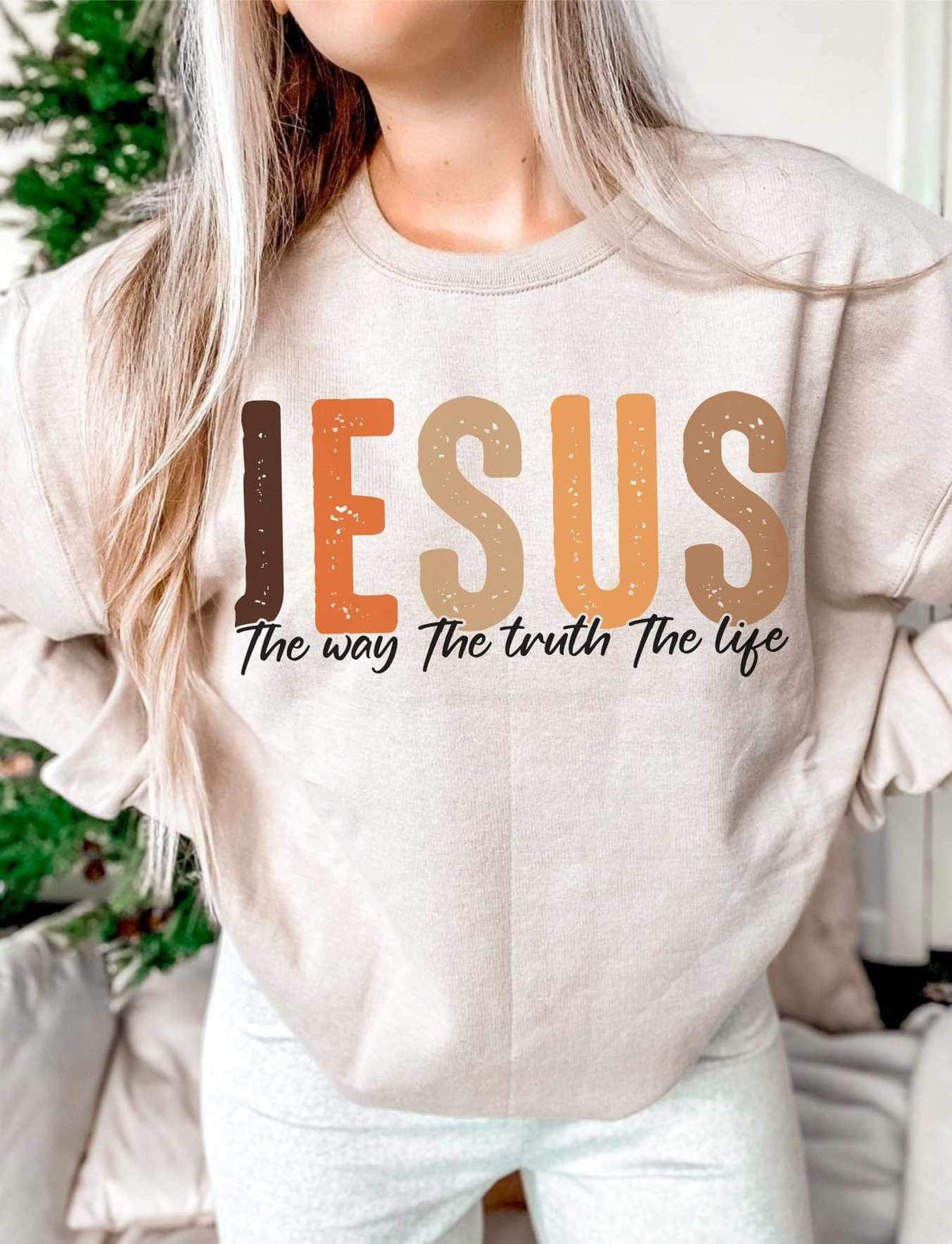Jesus the way the truth the life (multi color font) 15331 DTF Transfer