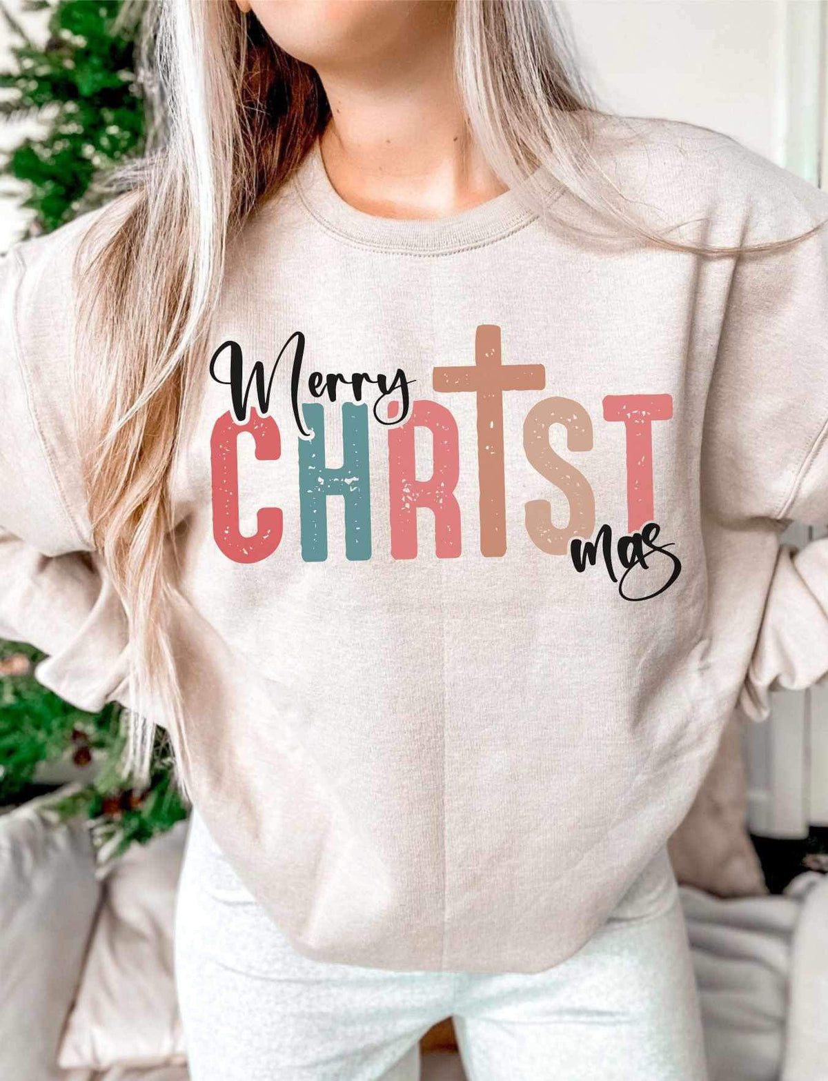 Merry christ mas (black and neutral font) 15320 DTF Transfer