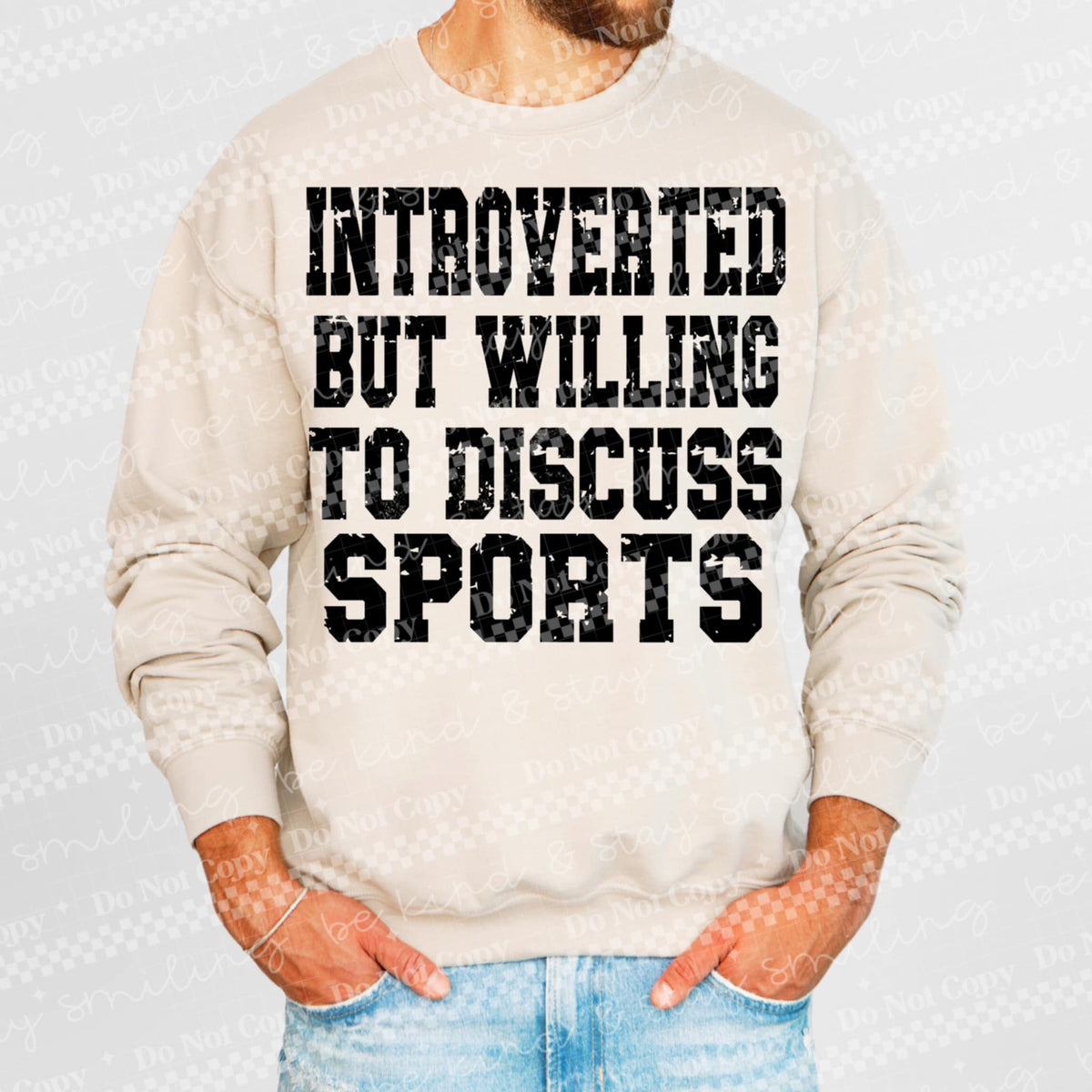 Introverted but willing to discuss sports (CMLD) 84847 DTF transfer