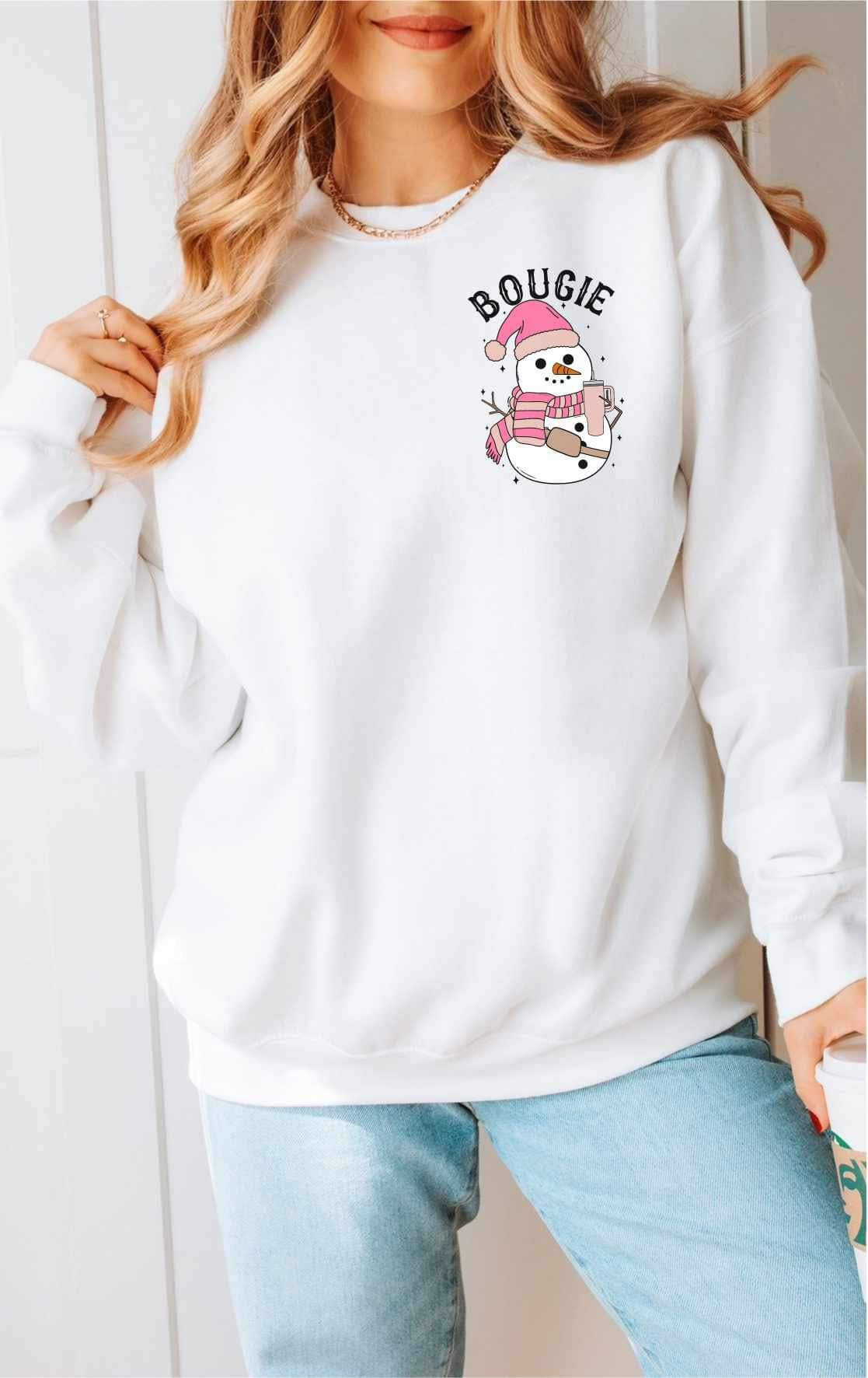 Bougie (snowman with pink hat and scarf, beltbag, cup) 15312 DTF Transfe