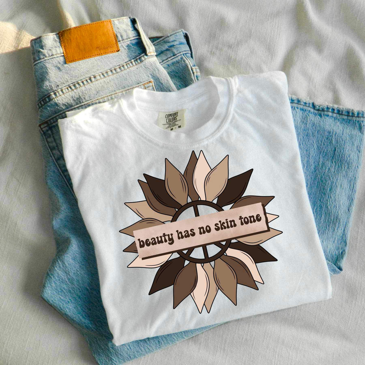 Beauty has no skin tone flower (CSC) 25292 DTF transfer