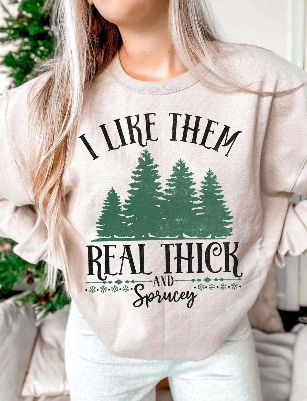 I like them real thick and sprucy (black font with green trees) 15281 DTF Transfe