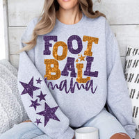 Football mama orange and purple FRONT ONLY (SDD) 35296 DTF transfer