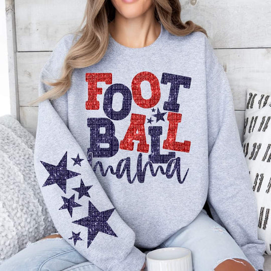 Football mama red and navy FRONT ONLY (SDD) 35293 DTF transfer