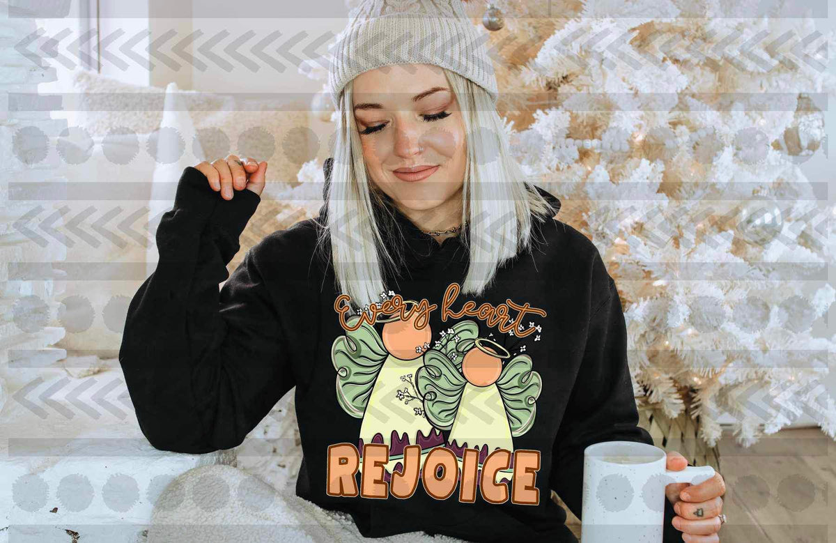 Every heart rejoice (with angels) 15316 DTF Transfe