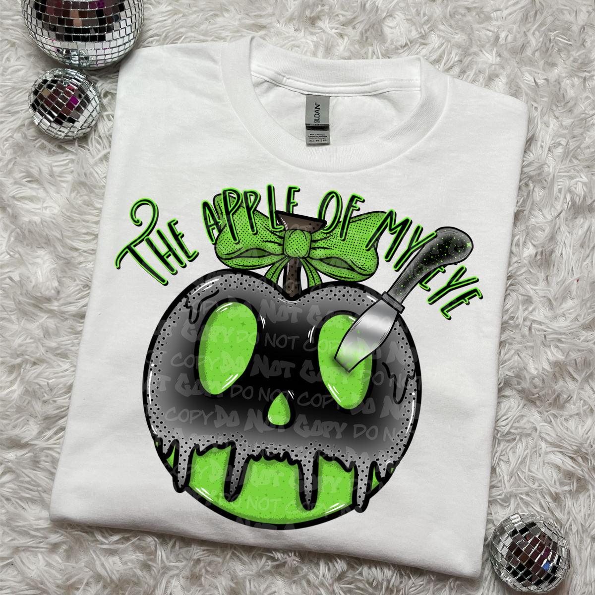 The apple of my eye green and black (LANE) 45146 DTF transfer