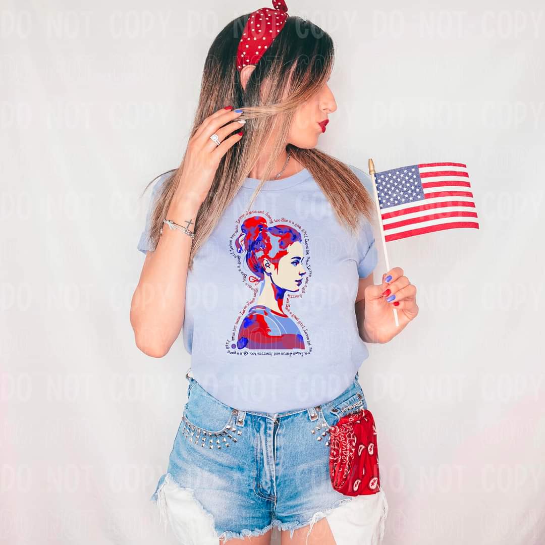 Girl looking sideway (NAN) 35339 DTF transfer