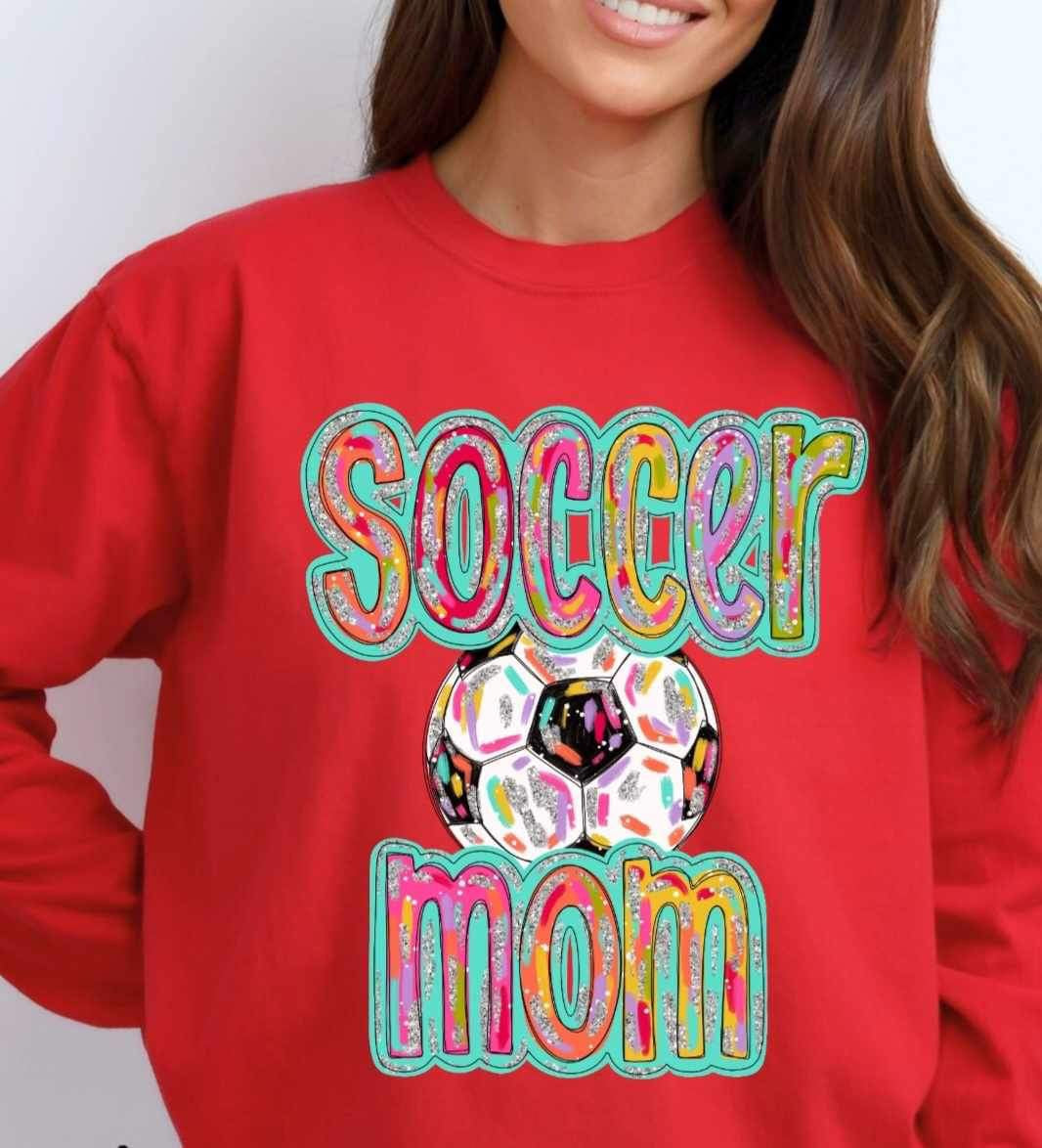 Soccer mom tie dye font 25403 DTF transfer